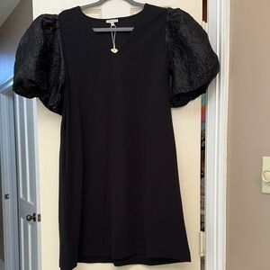 JODIFL Black Puff Sleeve Dress